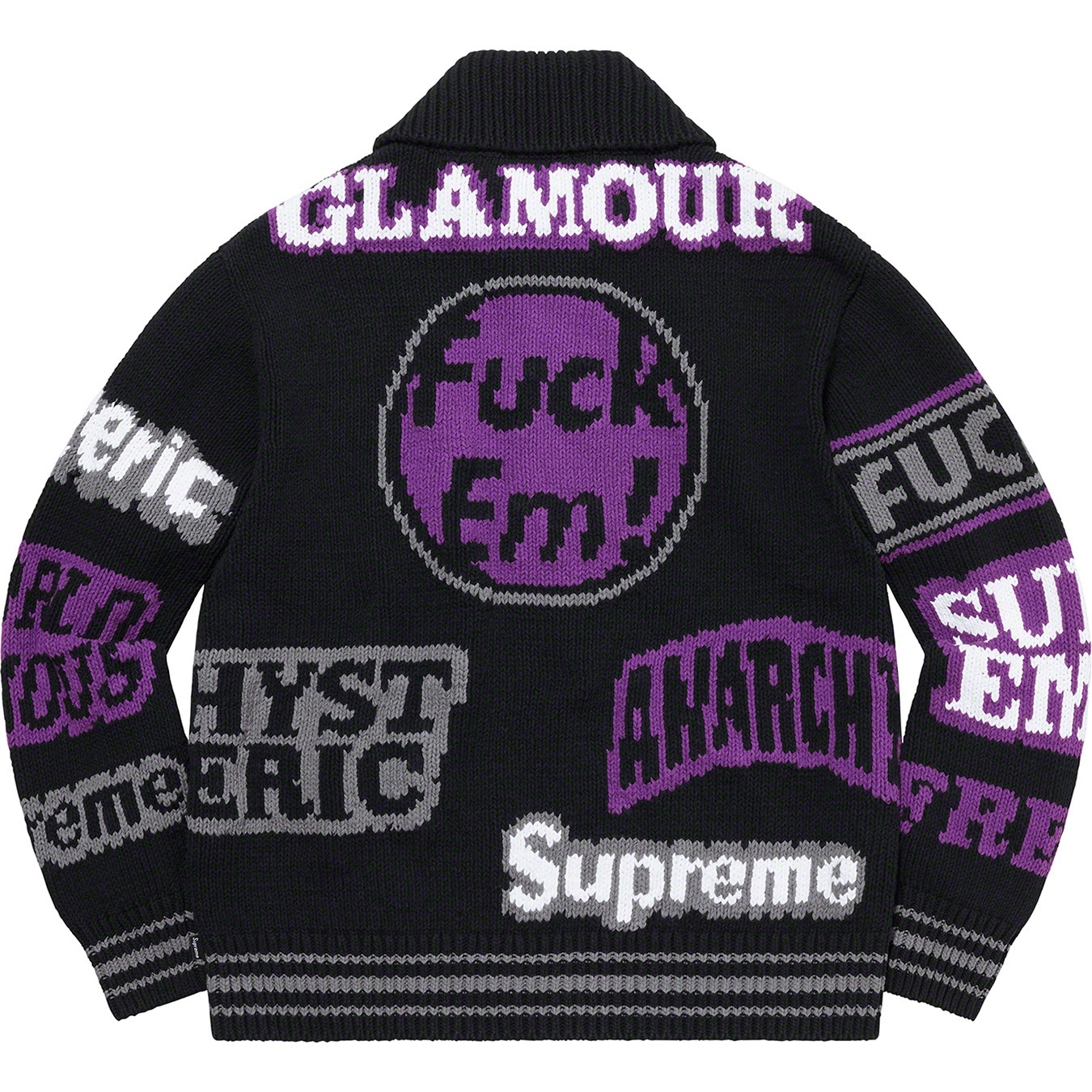 Supreme®/HYSTERIC GLAMOUR Logos Zip Up Sweater view 5